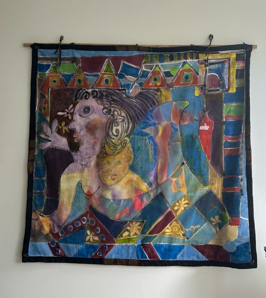 Grace Kawall
Meninas
Algodão cru, 1,30 × 2,01 m, 2023