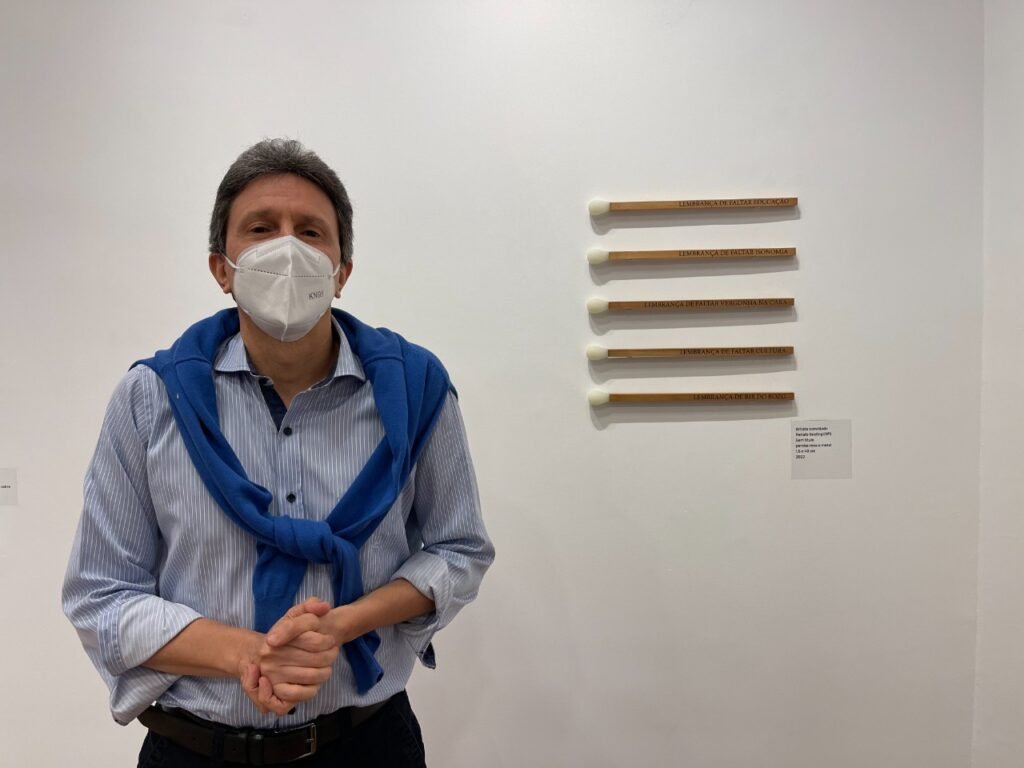 Oscar D Àmbrosio, artista visual na abertua do projeto M.U.S.A