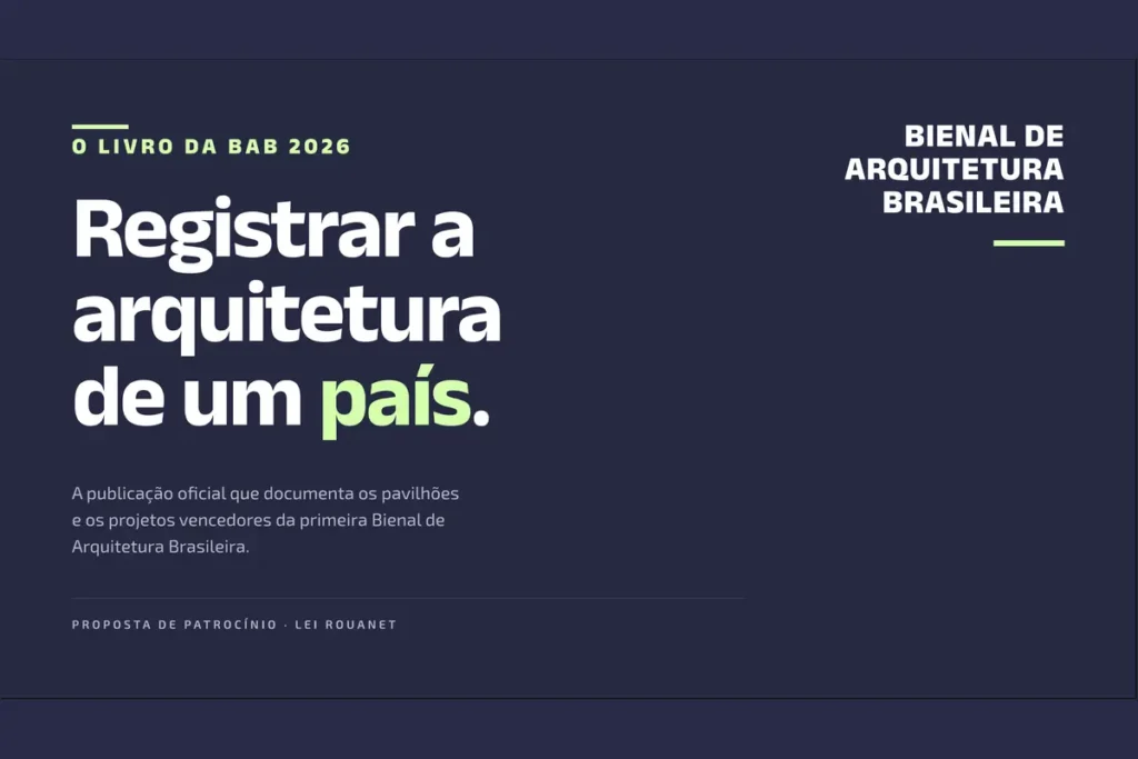 Capa do Livro da BAB 2026 — Registrar a arquitetura de um país