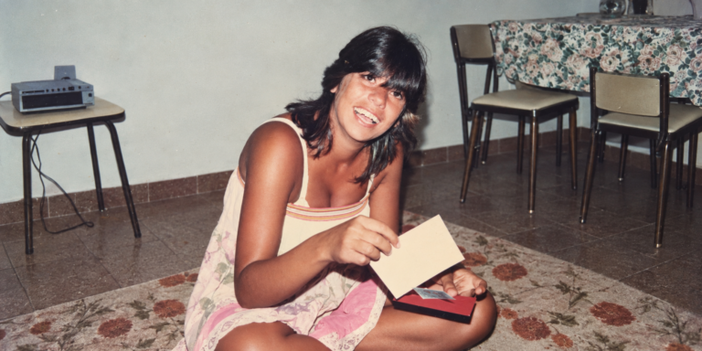 Dirce Abreu em Guarapari, no dia de seu aniversário, em agosto de 1986.