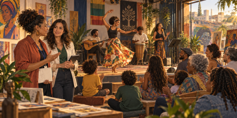 “Artistas, produtores, empresas e público de diferentes gerações reunidos em uma experiência cultural.”